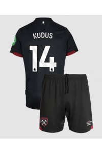 Fotbalové Dres West Ham United Mohammed Kudus #14 Dětské Venkovní Oblečení 2024-25 Krátký Rukáv (+ trenýrky)